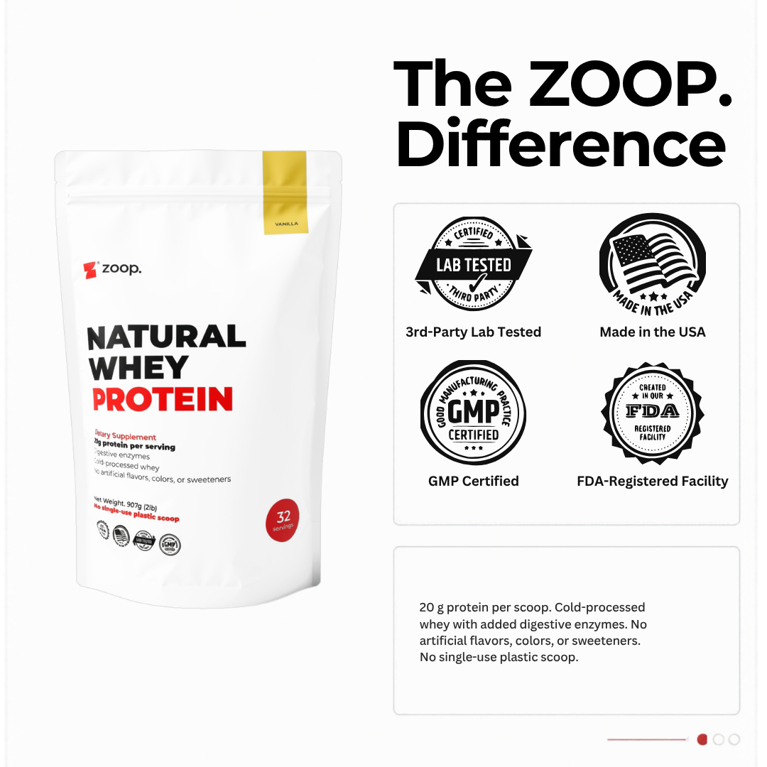 ZOOP. Natural Whey Protein