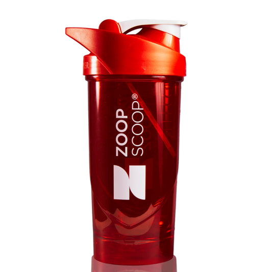 ZOOPSHAKER Protein Shaker Bottle - 700ml - Red