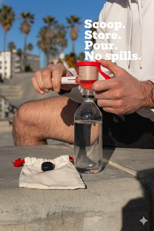 3-in-1 Protein Scoop, Funnel & Container for Gym & Travel | ZOOPSCOOP® (2-Pack)